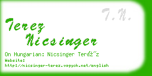 terez nicsinger business card